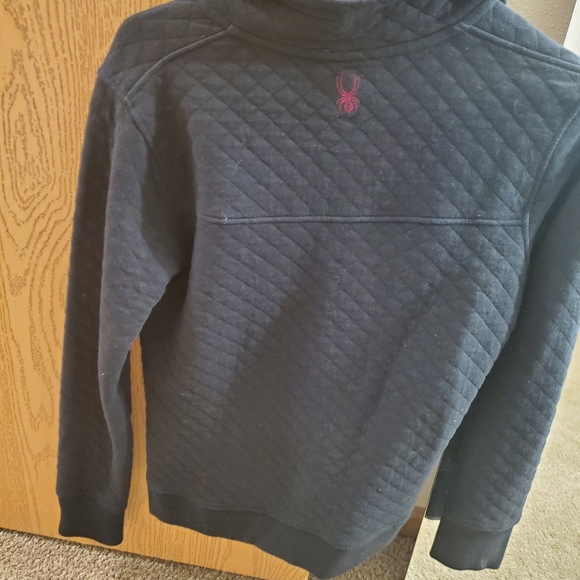 Spyder pink and black 1/4 button up - Picture 3 of 9